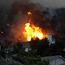 Fire near a home in Glendale, Calif.
