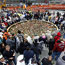 People at a 9/11 memorial ceremony