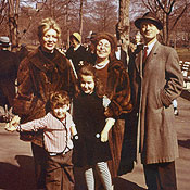 Peter Basch's family. From left, his mother Jacqueline Bertrand-Basch, commentator Peter Basch, sister Michele Basch, grandmother Greta Basch-Freund, and father Peter Basch.