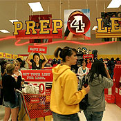 University of Iowa freshmen at a Target store 