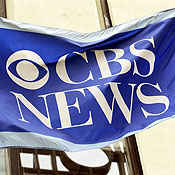 Flag waves outside of CBS News headquarters 