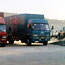 Trucks at the Dandong border crossing.