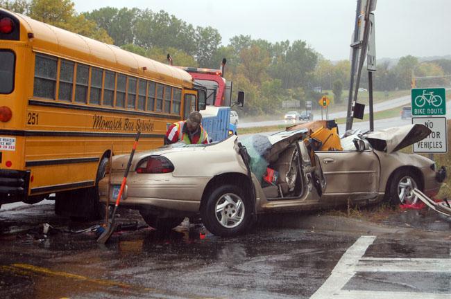 bus car crash