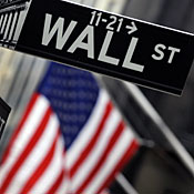 A Wall Street sign 
