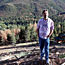 Jim Robbins in his Helena, Mont., backyard.