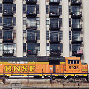A Burlington Northern Santa Fe engine 