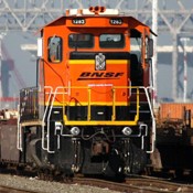 A Burlington Northern Santa Fe train 