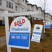 Houses for sale at a development in Canada 