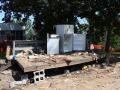 Demolished trailer