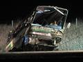 Damaged bus near Austin, Minn.