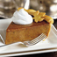 A slice of pumpkin pie