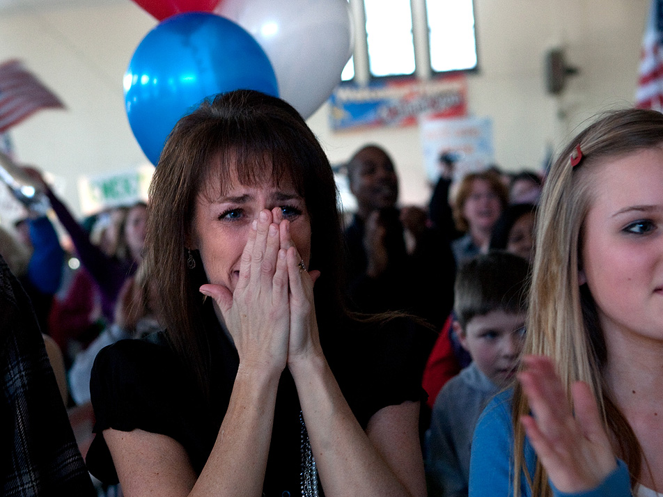 Tearful welcome