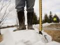 Checking height of dike