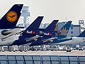 Parked airplanes