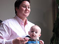 Lindzi Campbell and son