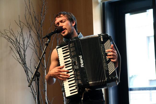 Photo: #Ben Lovett of Mumford and Sons live in the UBS Forum