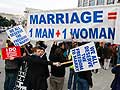 Gay marriage demonstration in San Francisco