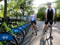 Checking out a bike kiosk