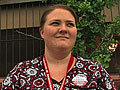 Striking nurse