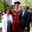 Jorge Blanco with his parents at his graduation.