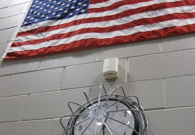 Photo: #A flag hangs in the Hennepin County jail.