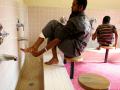 Washing feet before prayer