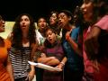 Rehearsing for the show