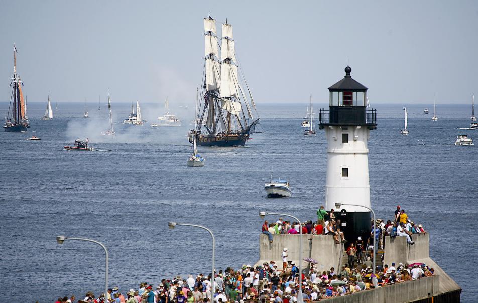 Tall ships in Duluth harbor