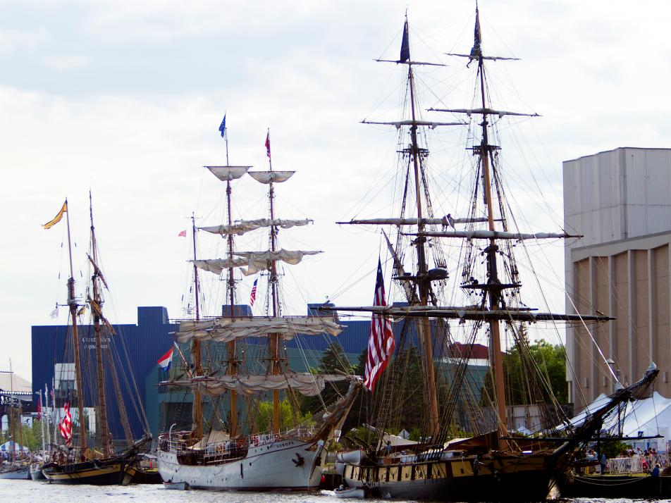 Lined up ships