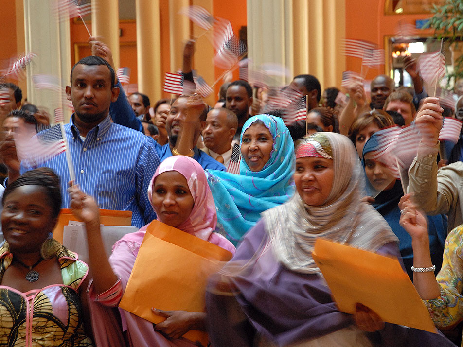 Citizens naturalized at Landmark Center