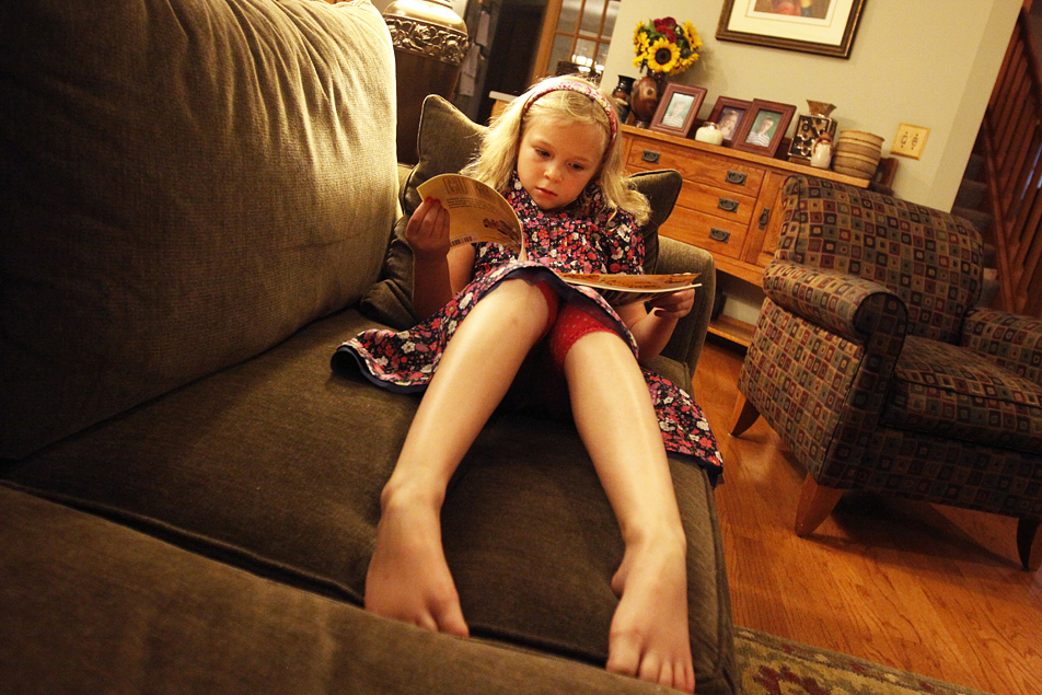 Reading a book
