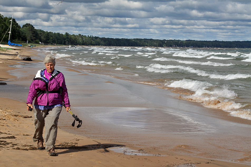 Walking on sand