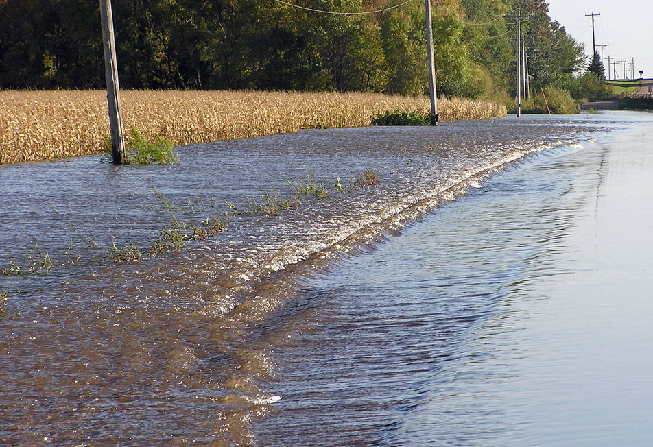 Flooded road