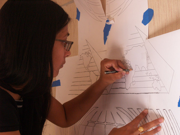 Vandana Jain is a co-curator of "No Assumptions." She is also supplying two pieces for the exhibit.