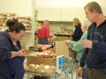 Shopping at food shelf