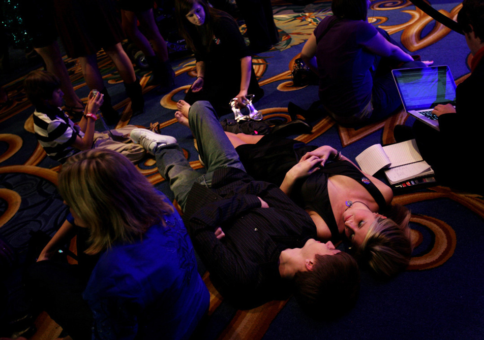 Relaxing at Dayton party