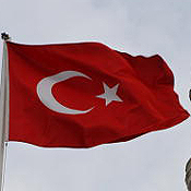 The Turkish flag. 