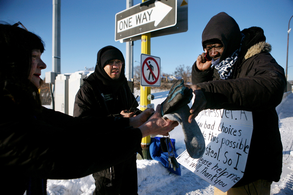 Giving gloves and socks