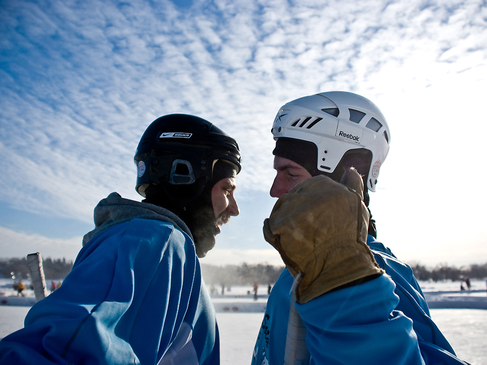 Goal on Lake Nokomis for Team Cali-Sota
