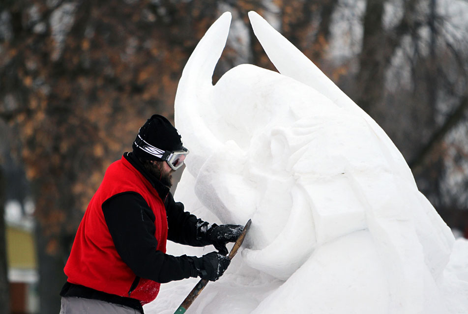 Snow sculpture