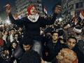 Egyptian woman celebrates