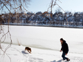 Playing near the river