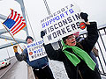 Bong Bridge union protest