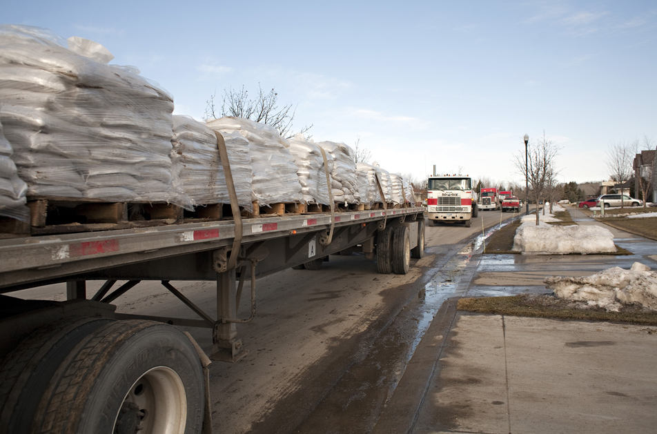 Convoy of trucks