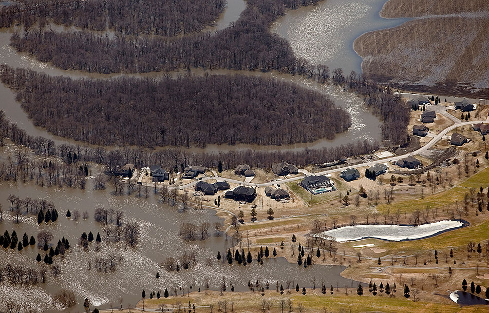 Flood aerial - Oxbow, N.D.