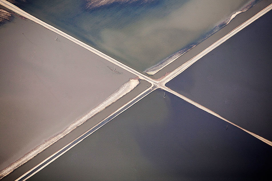 Flood aerial - crossroads