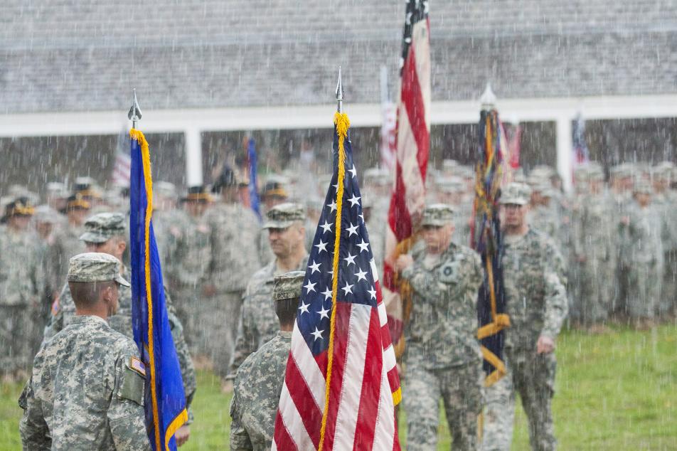 Ceremony in the rain