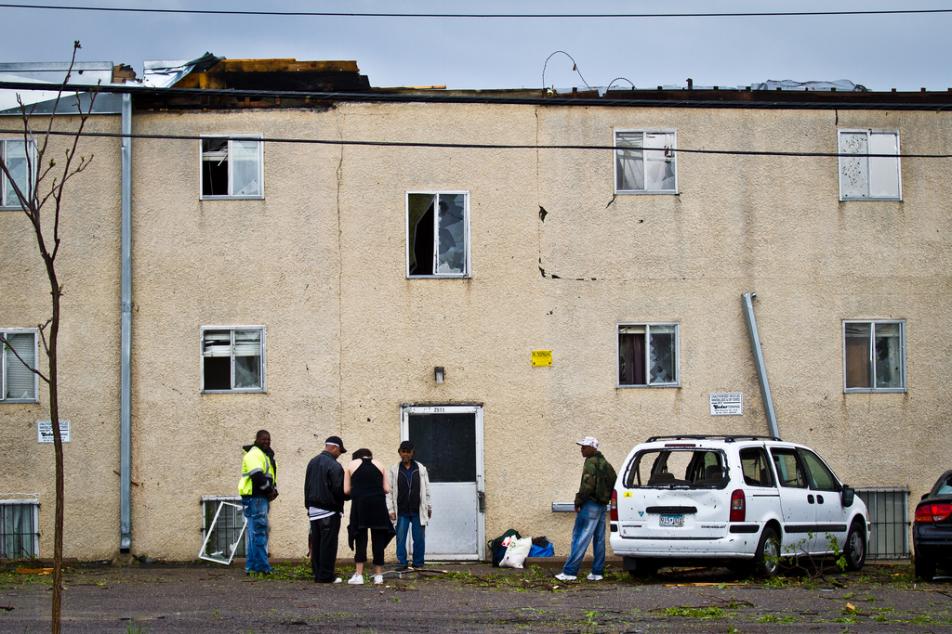 Damaged building
