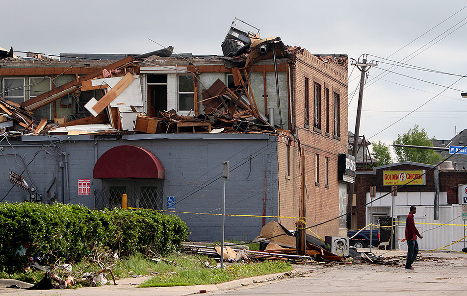 Damaged building