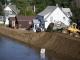 Reinforcing levee in Minot